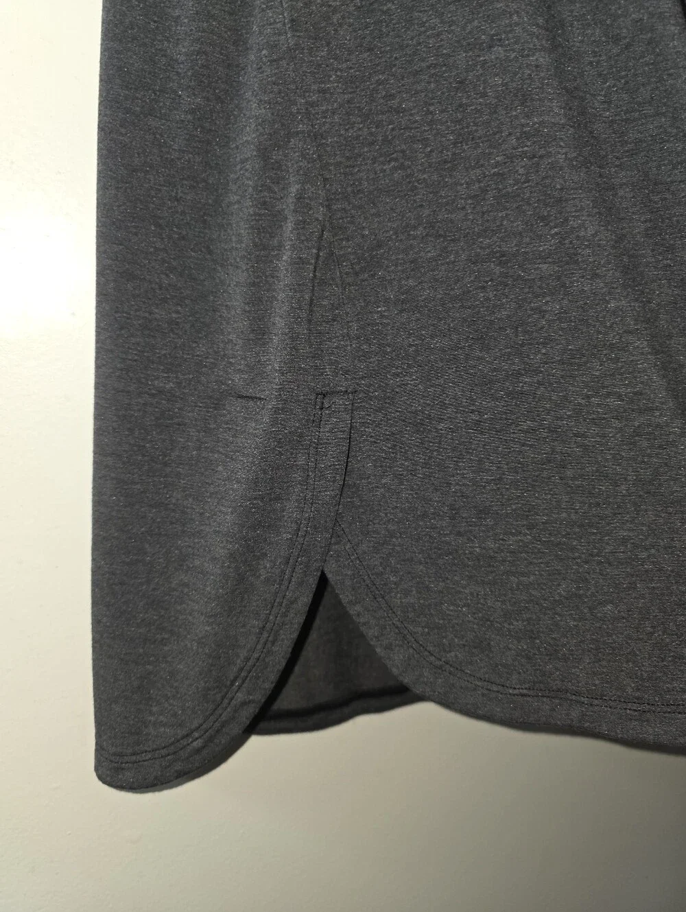 Lululemon Athletica Charcoal Oversized Split Hem Tunic Tank Size M